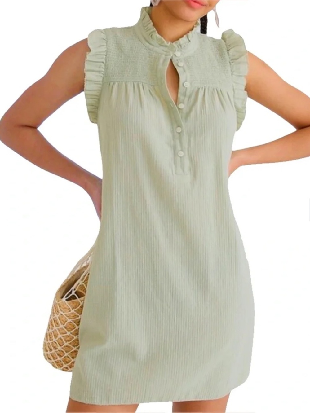 J. Crew Re-Imagined Earth Friendly Cotton Lightweight Cotton Ruffle Details